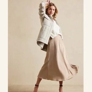 Banana Republic Factory Beige Midi Skirt